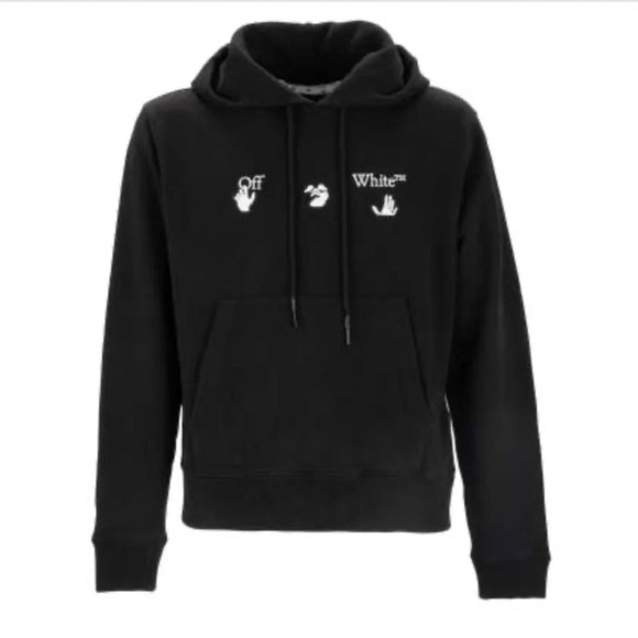Off White Sweatshirt Men’s Small Off-White FW21 Melting Arrow Logo Print Hoodie - Picture 1 of 9